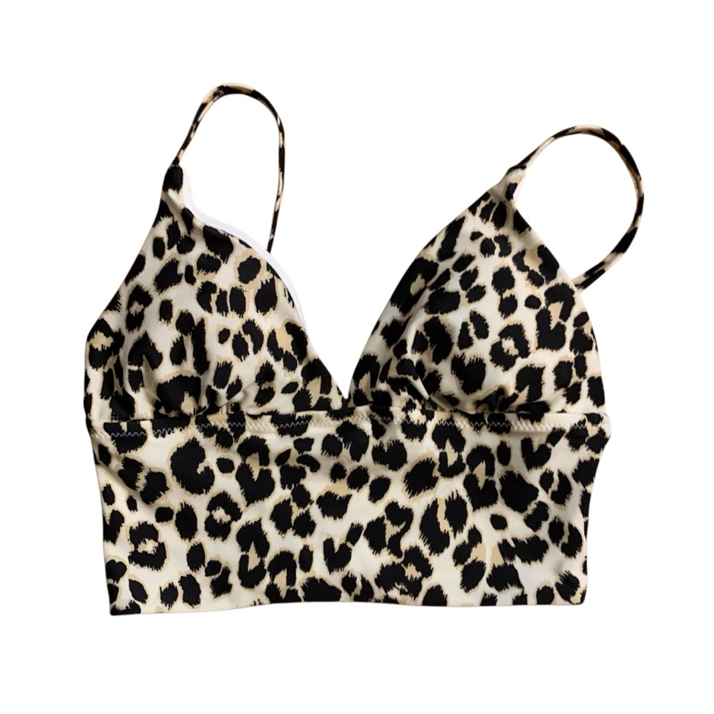 Leopard Print Women's Bikini Top XS